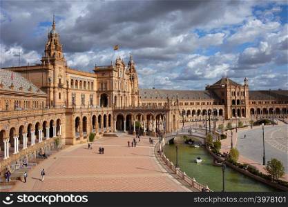 Plaza de Espana (Spain&rsquo;s Square) in Seville, Spain, Andalusia region.