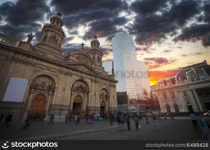 Plaza de las Armas square in Santiago, Chile. Santiago, Chile