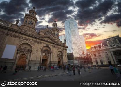 Plaza de las Armas square in Santiago, Chile. Santiago, Chile