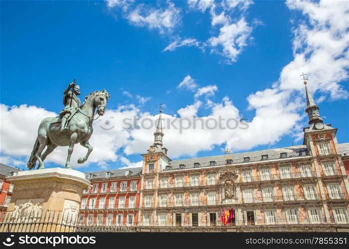 Plaza Mayor in Madrid , Spain