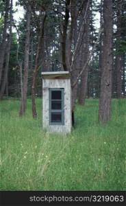 Pleasant Outhouse in the Woods