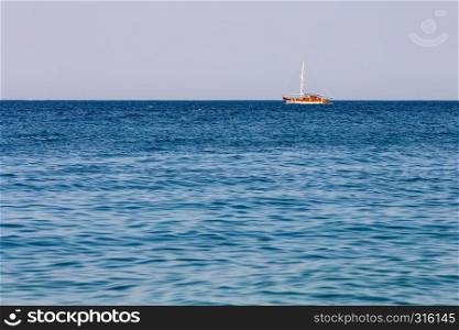 Pleasure boat in the splendid Mediterranean sea