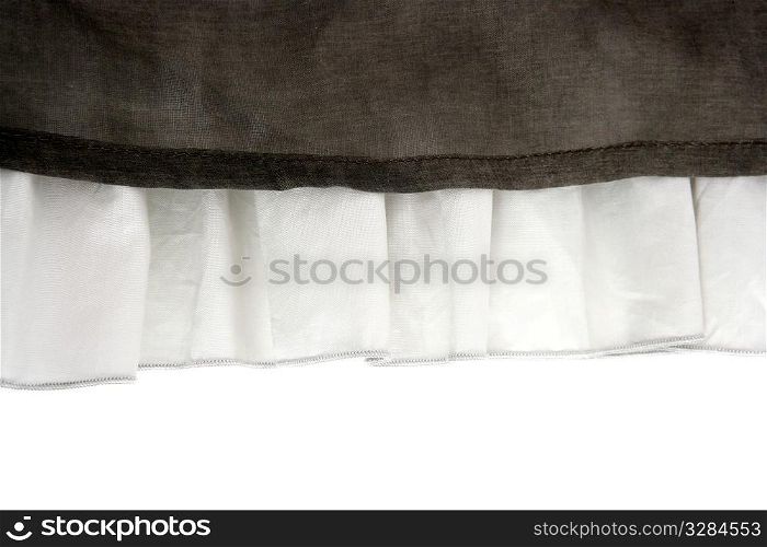 pleated skirt fabric fashion in white closeup detail