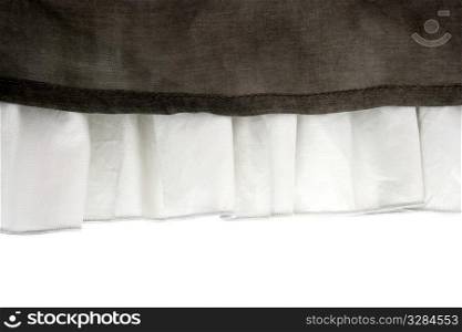 pleated skirt fabric fashion in white closeup detail