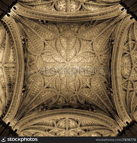 Plenty of interesting details in this Seville (Spain) Cathedral Interior - 400 years old