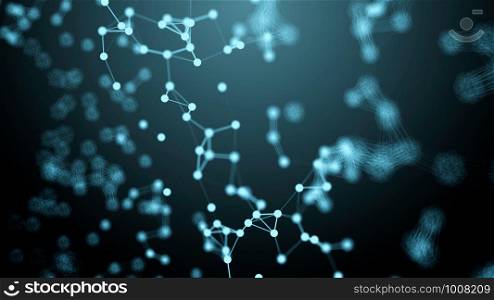 plexus ,Abstract background with molecule DNA. Medical, science and technology concepts