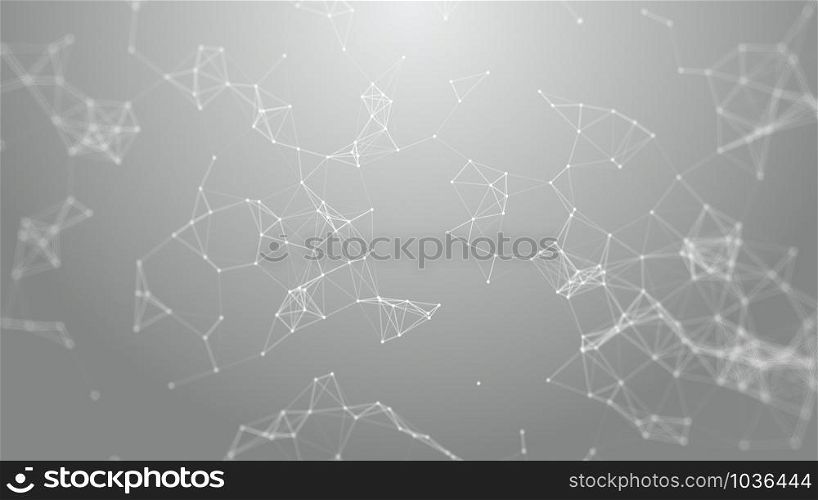 plexus , abstract polygonal space low poly white background with connecting dots and lines. Connection structure.
