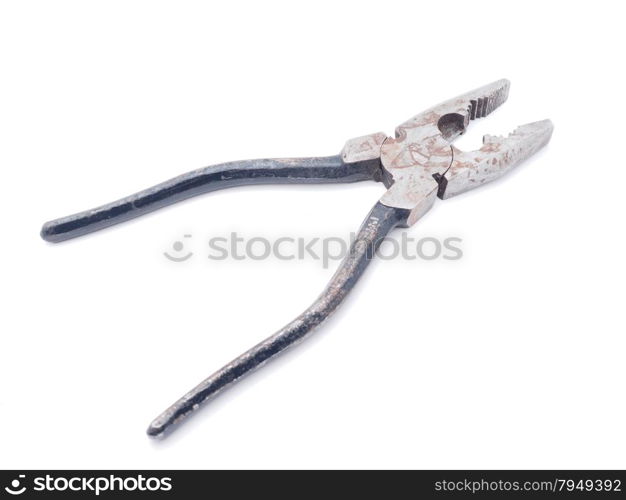 pliers on white background