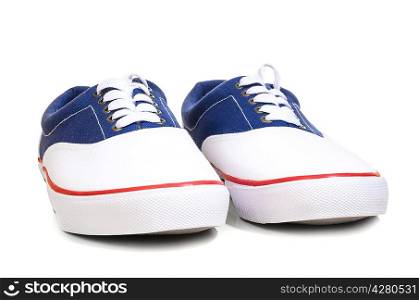 Plimsolls cut out from white background