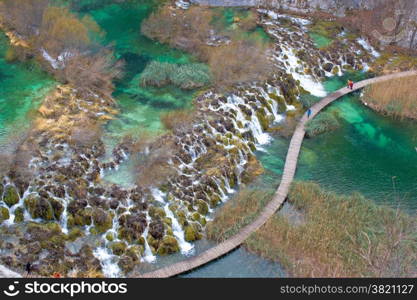Plitvice lakes UNESCO world heritage national park in Croatia