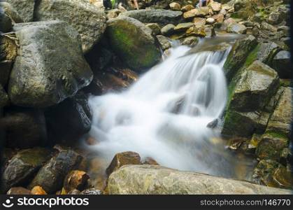 Pliu waterfall in Pliu National Rain forest park, Thailand