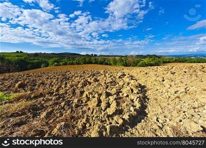 Plowed Fields of Tuscany in the Autumn