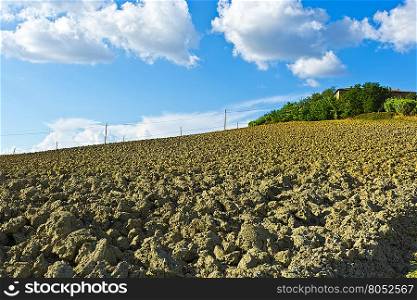 Plowed Hills of Tuscany in the Autumn