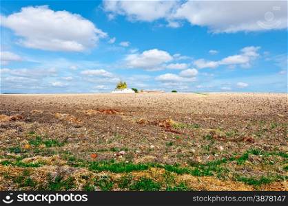Plowed Sloping Hills of Spain in a Autumn