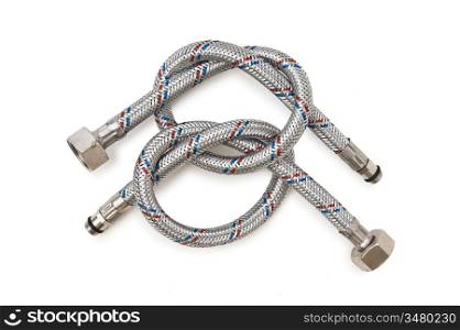 plumbing hoses isolated on white background