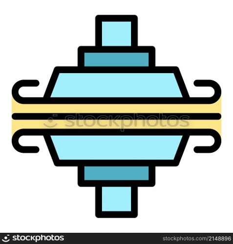 Plywood industry icon. Outline plywood industry vector icon color flat isolated. Plywood industry icon color outline vector