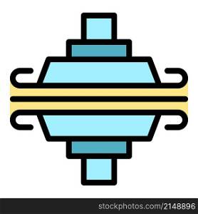 Plywood industry icon. Outline plywood industry vector icon color flat isolated. Plywood industry icon color outline vector