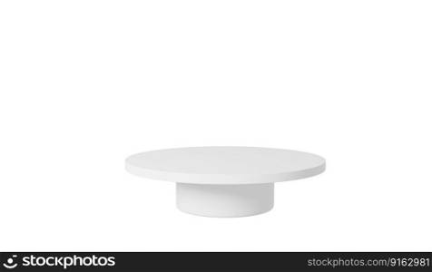 PNG white realistic 3d cylinder pedestal podium with transparent background semi circle backdrop. Abstract 3d rendering geometric platform. Product display presentation. Minimal scene. show product 