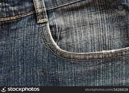 Pocket of an old jeans. Old Jeans Pocket