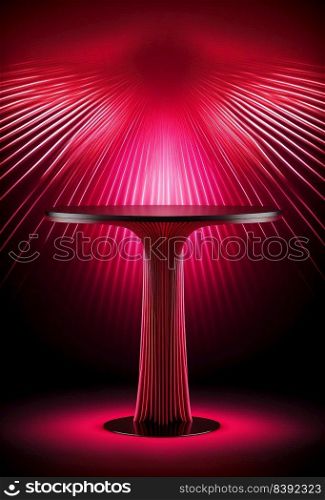 Podium for product advertisement or restaurant menus with colorful background