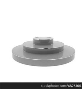 Podium isolated over white background, 3d rendering