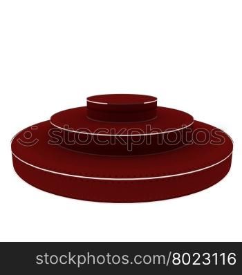 Podium isolated over white background, 3d rendering