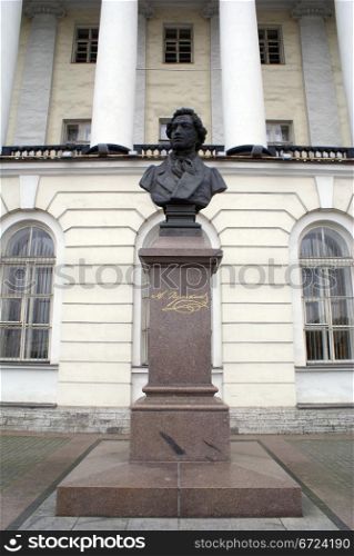 Poet Alexander Pushkin in St-Petersburg