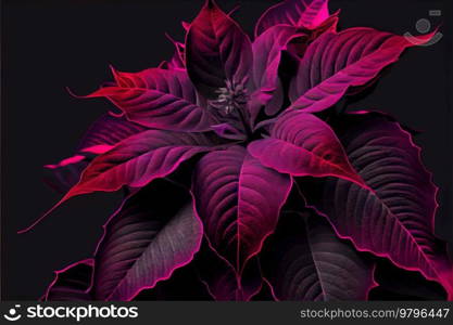 poinsettia flower or Christmas star shaded in magenta colors. poinsettia flower or Christmas star