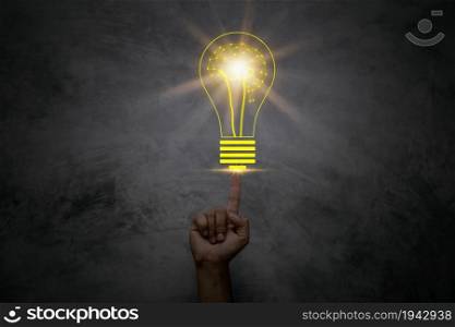 Point a light bulb. An innovative and inspirational concept.