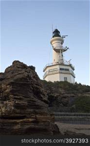 Point Lonsdale Lighthouse stands at the eastern end of the Bellarine Peninsula, on the western side of the entrance to Port Phillip from Bass Strait, in Victoria, Australia