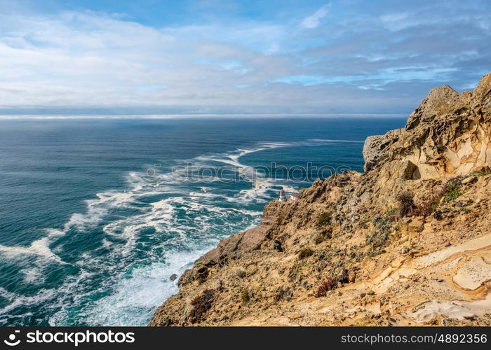 Point Reyes Lighthouse at Pacific coast, built in 1870, California, USA