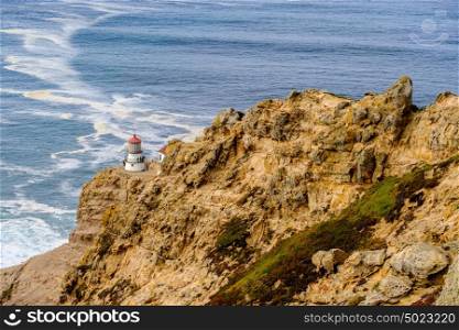 Point Reyes Lighthouse at Pacific coast, built in 1870, California, USA