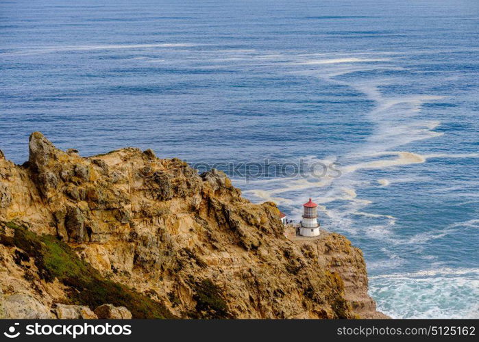 Point Reyes Lighthouse at Pacific coast, built in 1870, California, USA