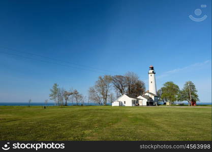 Pointe aux Barques Lighthouse, built in 1848, Lake Huron, Michigan, USA