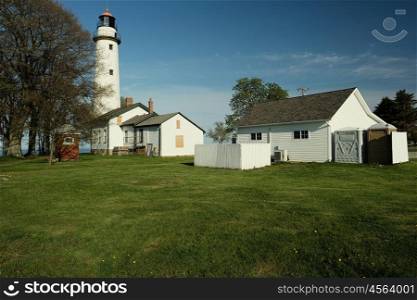 Pointe aux Barques Lighthouse, built in 1848, Lake Huron, Michigan, USA