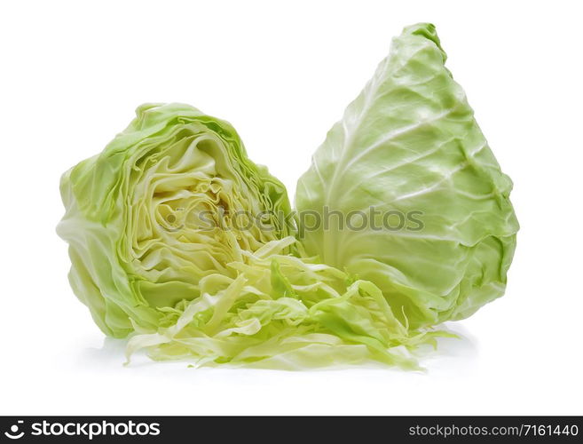 pointed cabbage isolated on white background