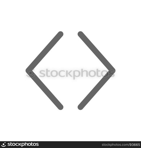 Pointer, arrow in modern flat style. Arrow button isolated on white background. Symbol for web design, site, app, UI.