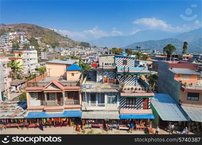 Pokhara aerial view from Bindhya Basini Temple, Nepal