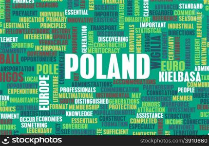 Poland as a Country Abstract Art Concept