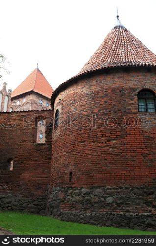 Poland old castle Nidzica old teutonic