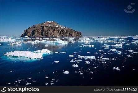 Polar rocky island