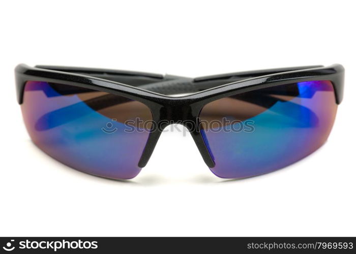 Polarized sunglasses sports. Isolate on white.