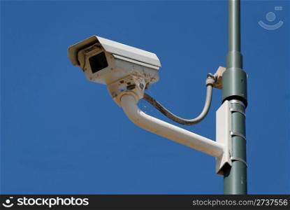 Pole-mounted security camera