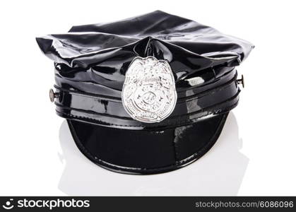 Police accessories isolated on white