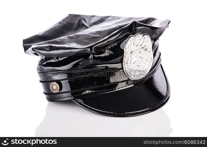 Police accessories isolated on white