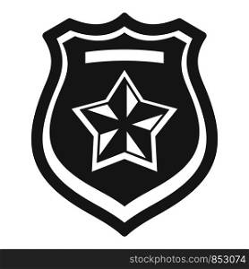 Police emblem icon. Simple illustration of police emblem vector icon for web design isolated on white background. Police emblem icon, simple style