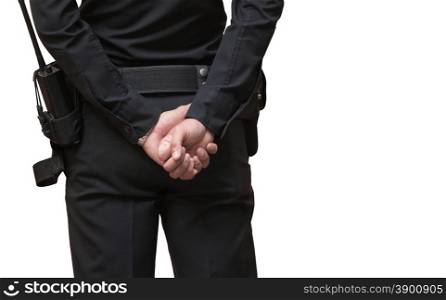 police officer isolated on white background