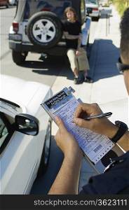 Police Officer Writing Ticket