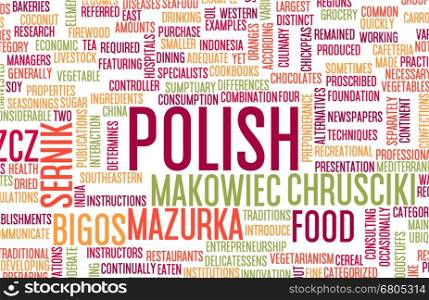 Polish Food and Cuisine Menu Background with Local Dishes. Polish Food Menu