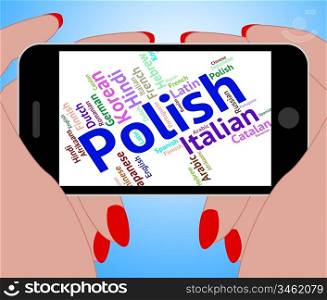 Polish Language Indicating Wordcloud Communication And Word